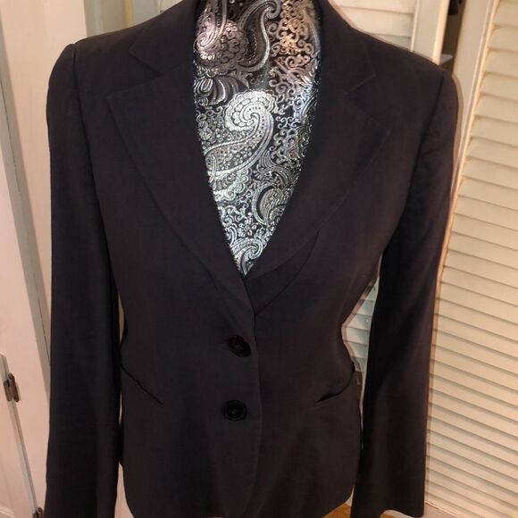 Armani Emporio Couture Classic 2 Pocket Lined Blazer in Smoke Deep Purple. - Picture 1 of 16